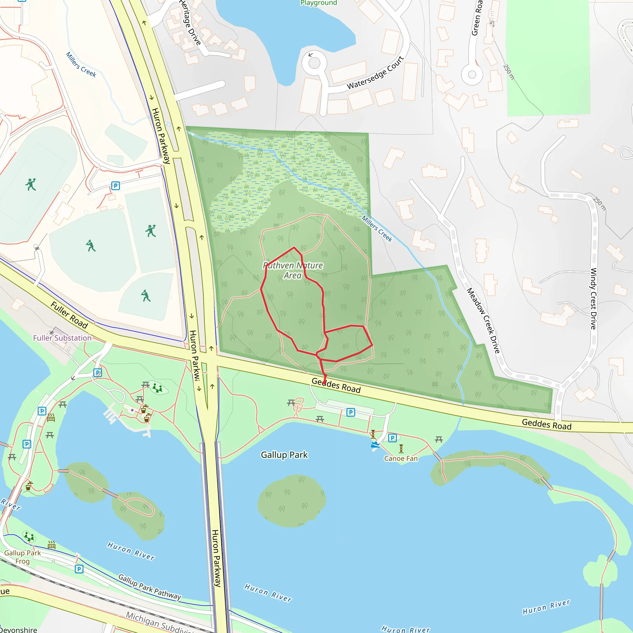 Ruthven Nature Area Loop mobile static map