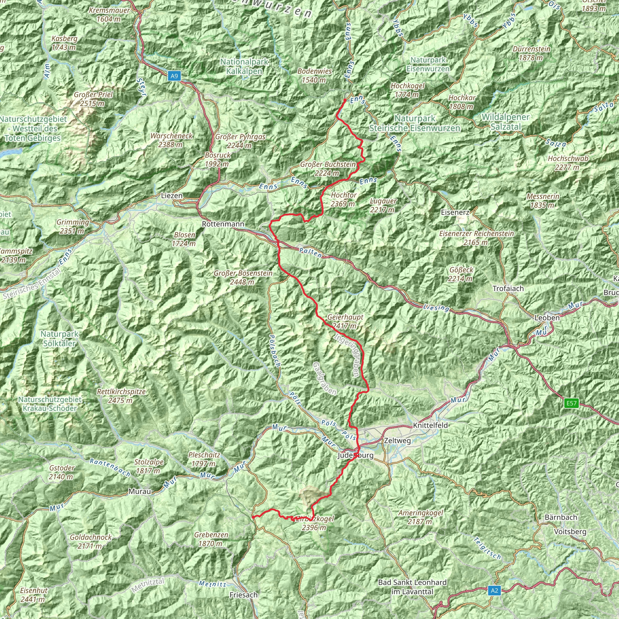 Eisenwurzen Trail mobile static map