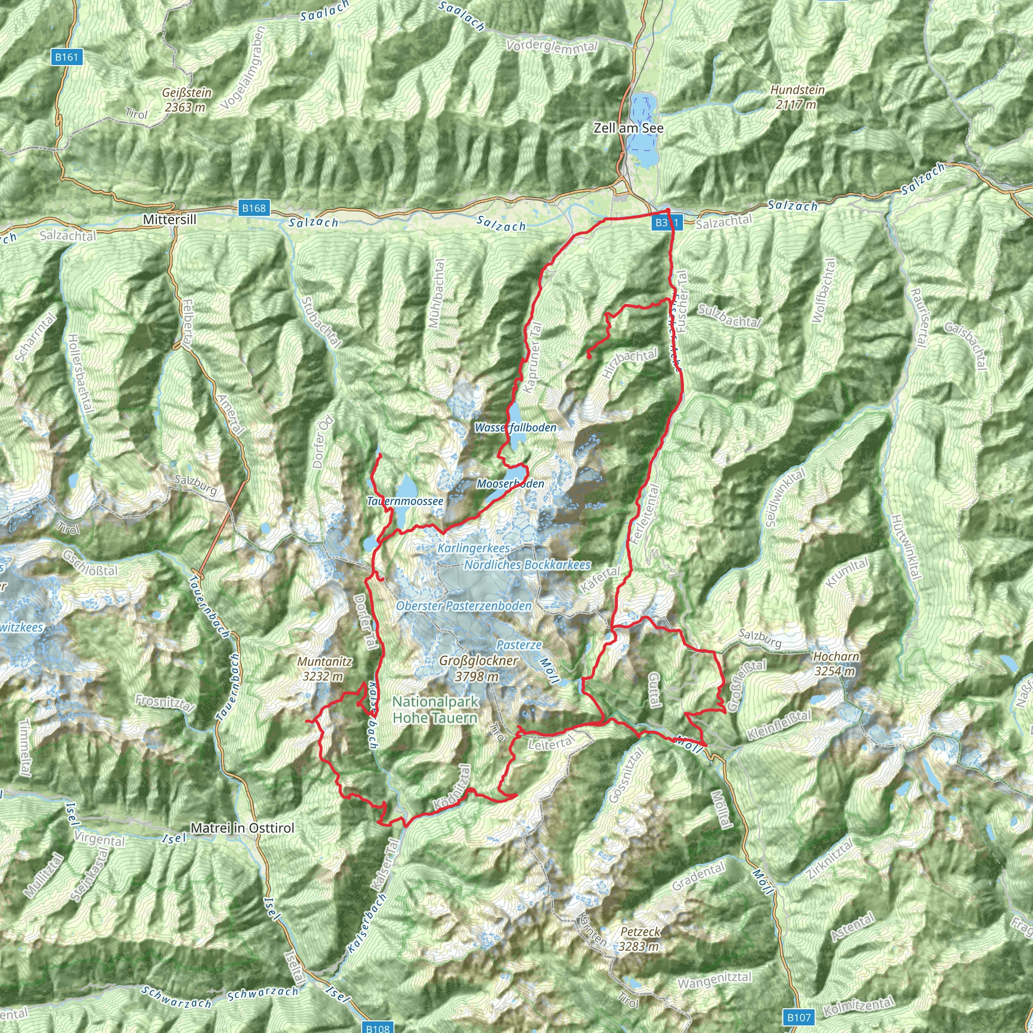 Die Glocknerrunde mobile static map
