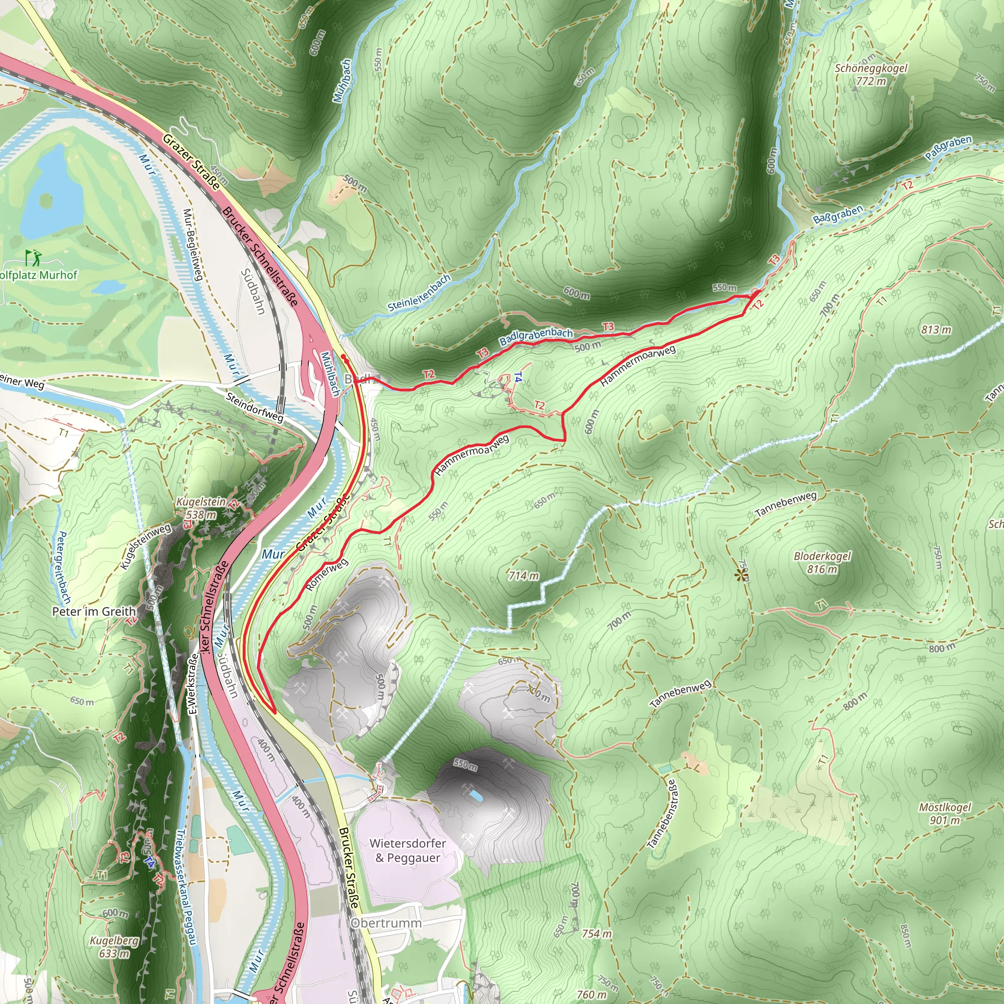 Badl Gorge Loop Hike mobile static map