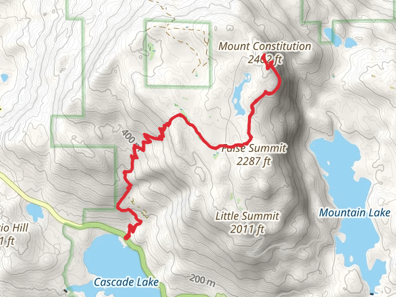 Mount Constitution via Cold Springs Trail and Little Summit Trail