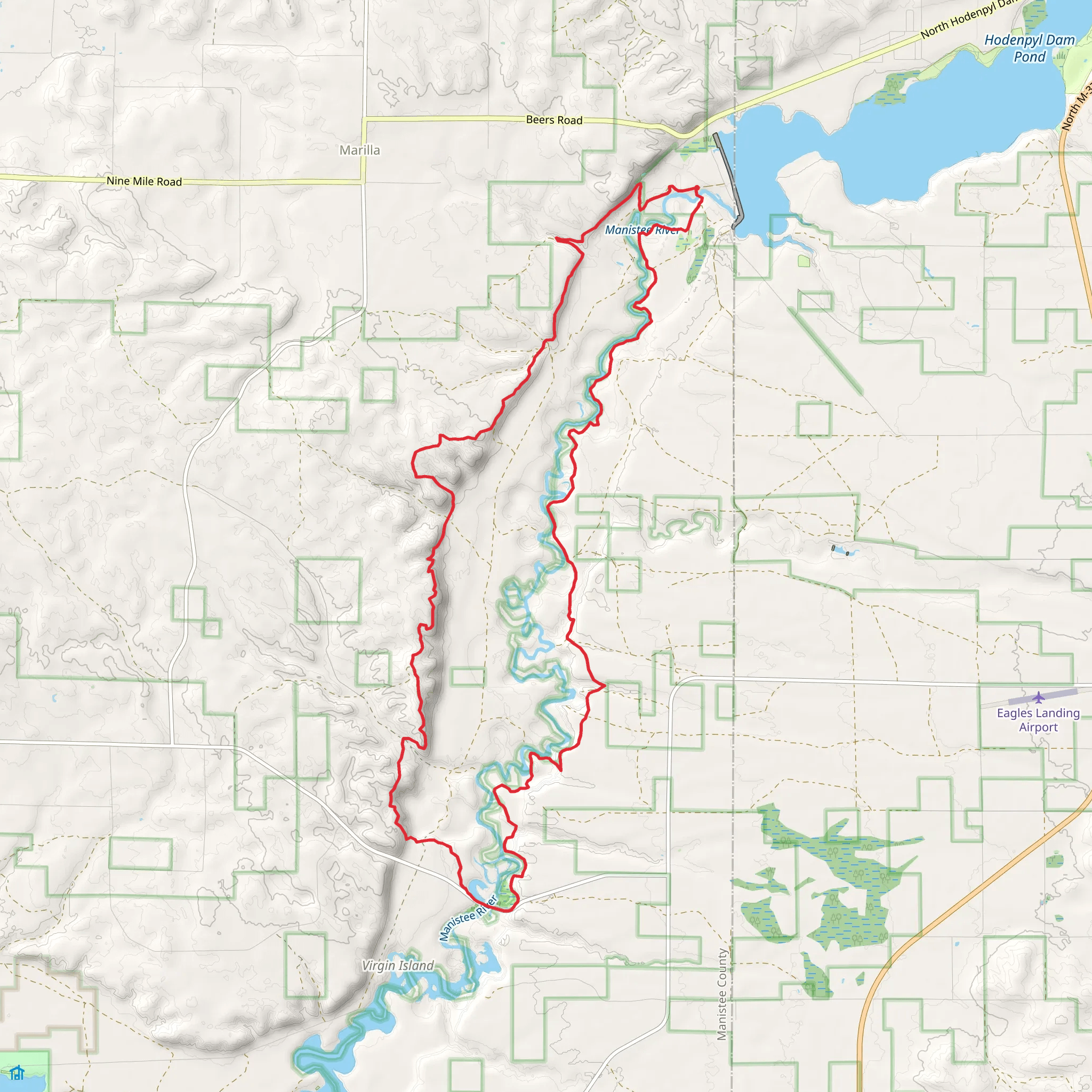 Manistee River Loop mobile static map
