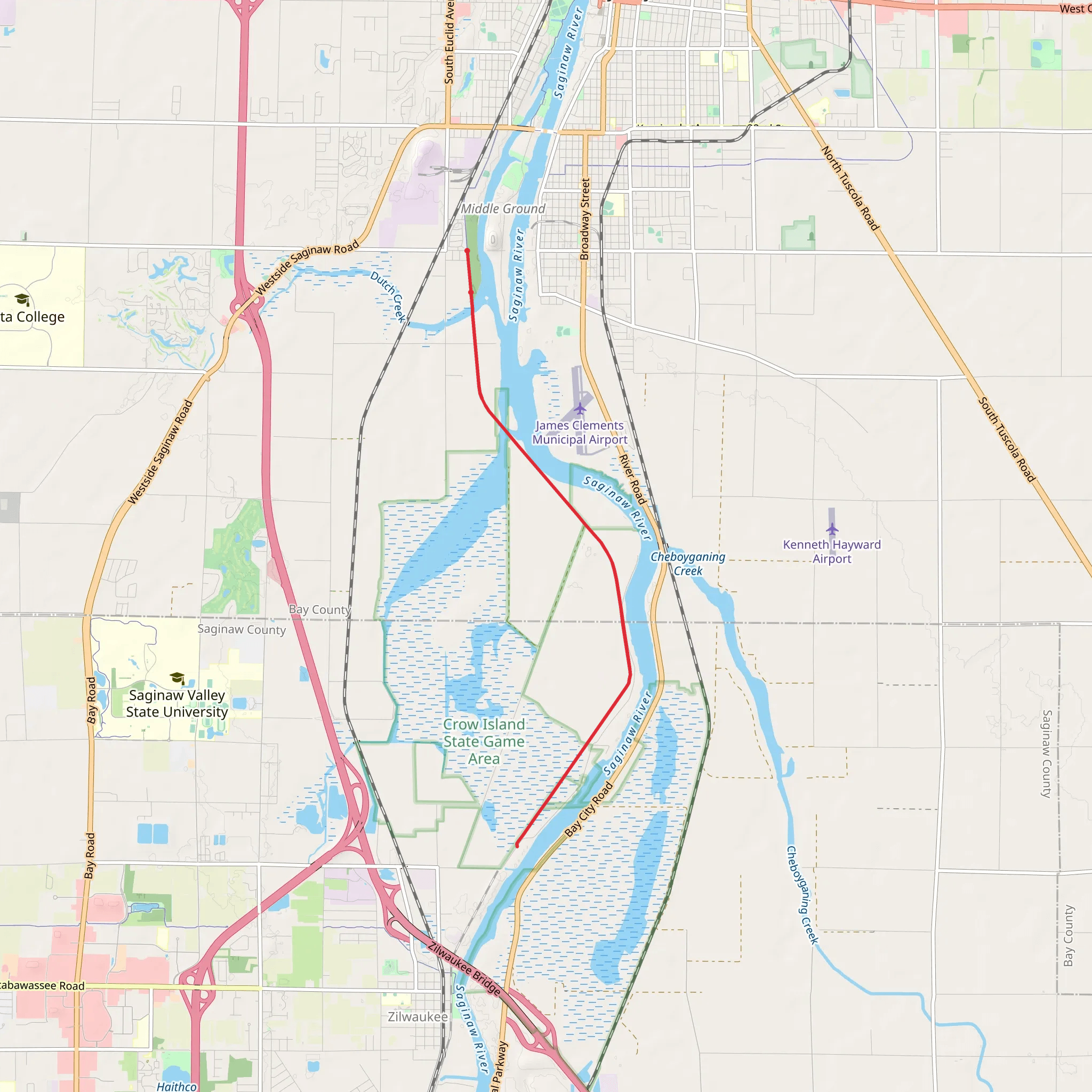 Bay-Zil Rail Trail - East Hotchkiss Road mobile static map