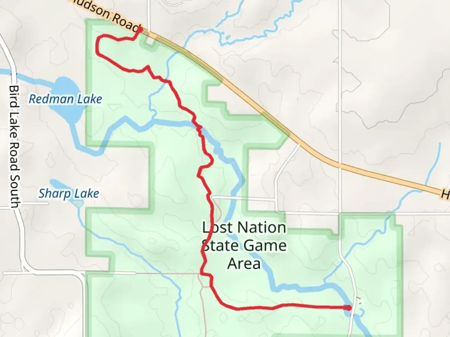 An image depicting the trail North Country Trail and Trail Road and its surrounding area.
